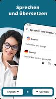 Sprechen und übersetzen Sie Plakat