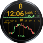 Bitcoin Candlestick Chart Watchface icône