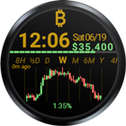 Icona Bitcoin Candlestick Chart Watchface