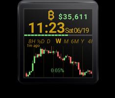 2 Schermata Bitcoin Candlestick Chart Watchface