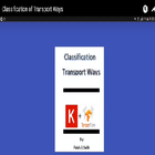 Classification of Transport ways icon