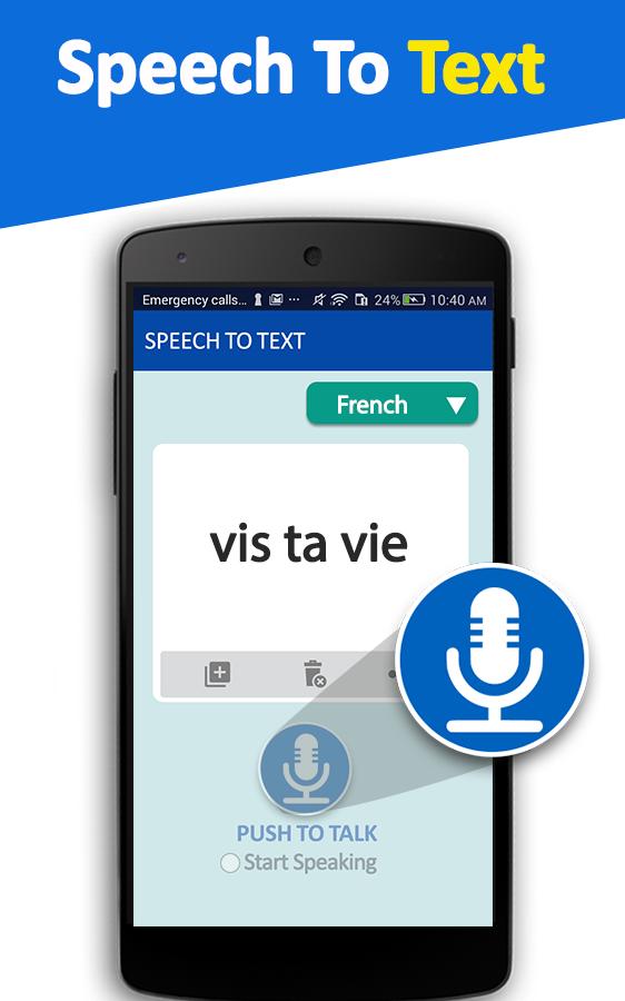 speech to text type app