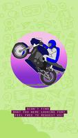 Motorbike Rider Sticker for WhatsApp Messenger Affiche