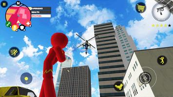 Speed Stickman Rope Hero 3 ảnh chụp màn hình 1