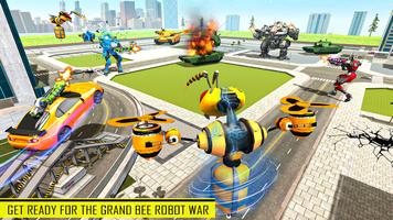 Bee Robot Car Transformation Cartaz