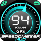 Affichage numérique HUD indicateur de vitesse GPS icône
