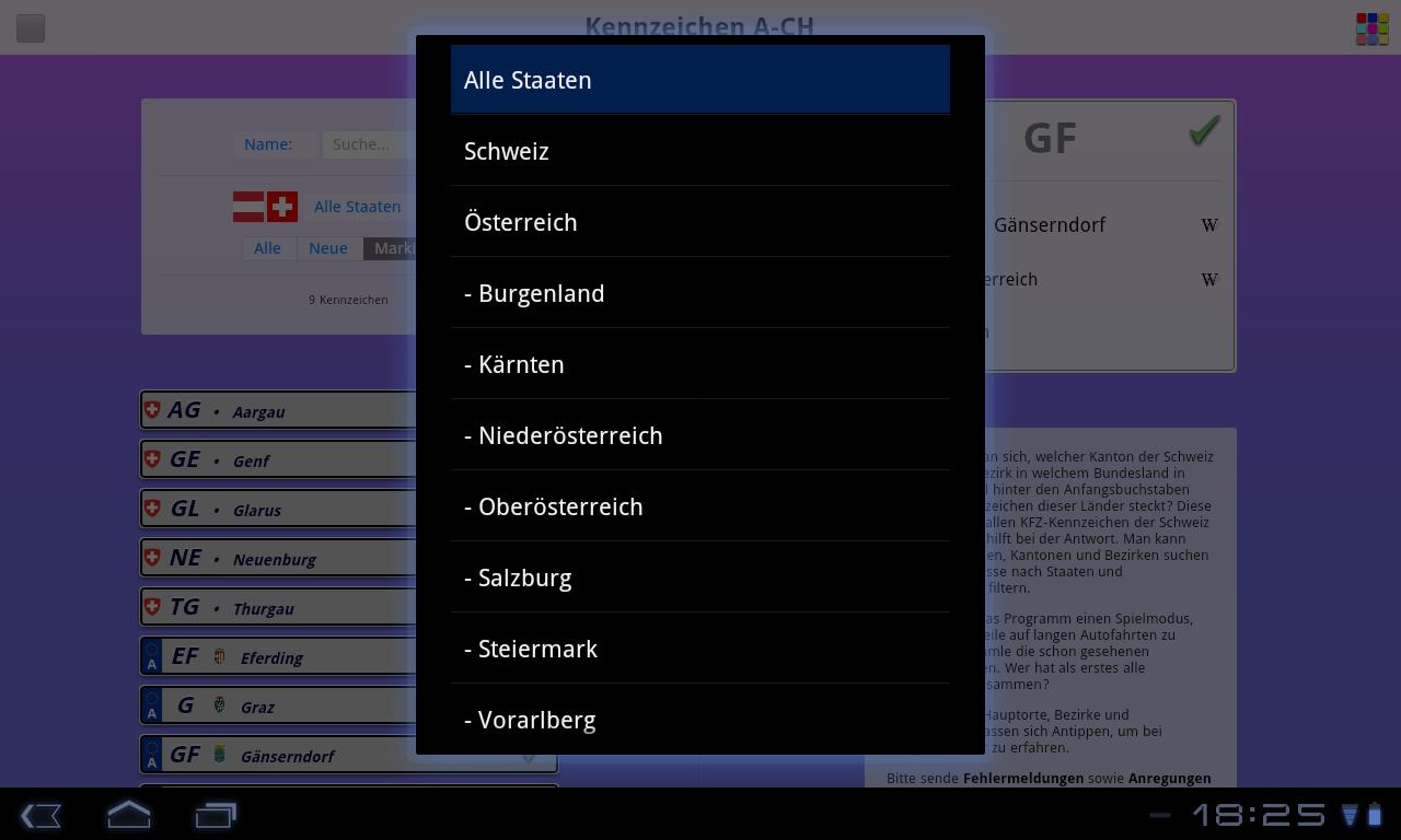 Autokennzeichen A Ch Gratis Fur Android Apk Herunterladen