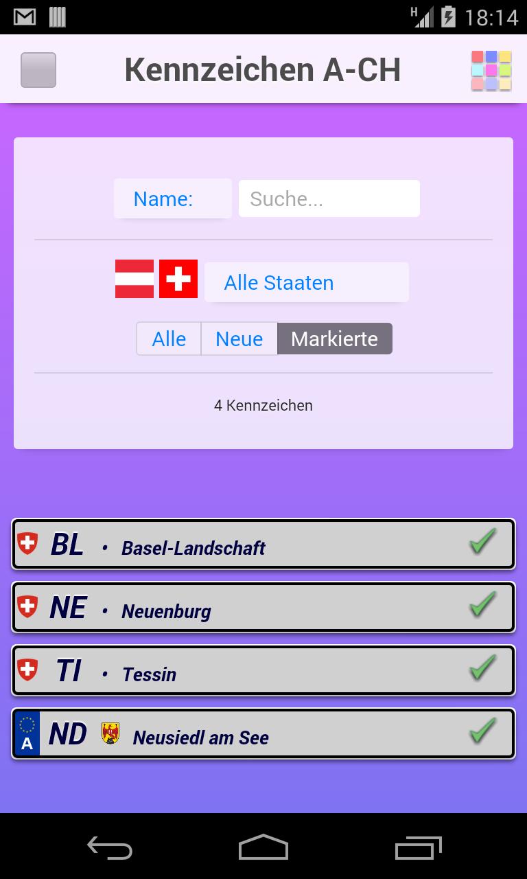 Autokennzeichen A Ch Gratis Fur Android Apk Herunterladen