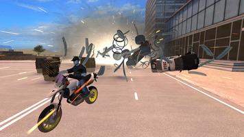 giant destruction motorcycle crash game পোস্টার