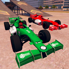 Formule auto racespel-oneindige stadsachtervolging-icoon