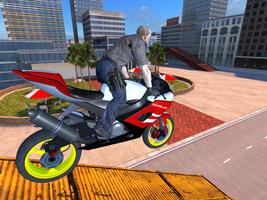 Simulateur de moto 3D - évasion de la police Affiche