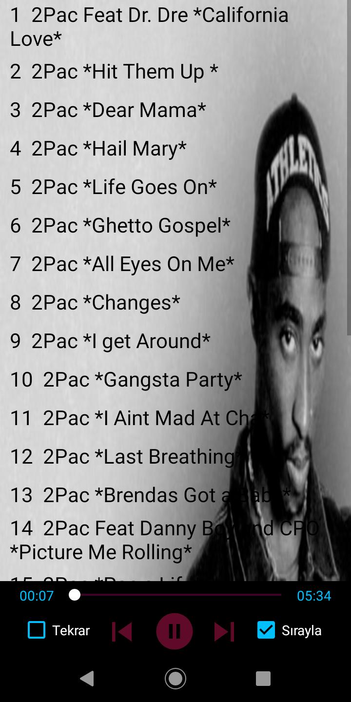Tupac (2Pac) 40 Songs Offline APK per Android Download