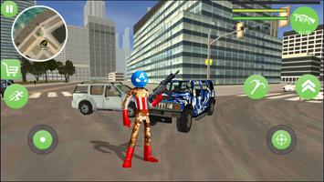 US Army Capitaine Stickman Rope Hero Vice Town постер