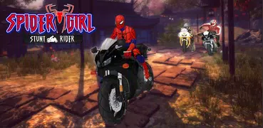 Spider Girl Stunt Rider  Super hero Highway Rider