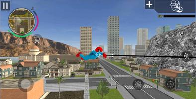 Spider Stickman Rope Hero Open World City Gangster تصوير الشاشة 1