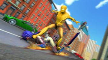Spider Rope Hero 3D Fight Game постер