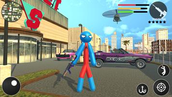 Spider Rope Hero Stickman Crime Gangster 2019 الملصق