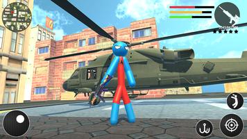 Spider Rope Hero Stickman Crime Gangster 2019 تصوير الشاشة 1