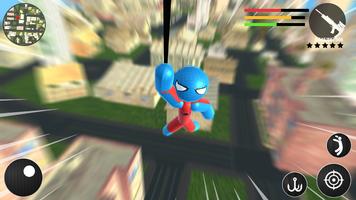Spider Rope Hero Stickman Crime Gangster 2019 تصوير الشاشة 2