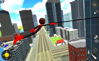 Spider Stickman Gangster Crime - Rope Hero Warrior capture d'écran 3