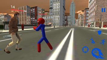 Spider Stickman Rope Hero Miami Crime screenshot 2