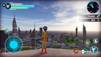 Stickman Rope Hero - Vegas Gangster Crime imagem de tela 1