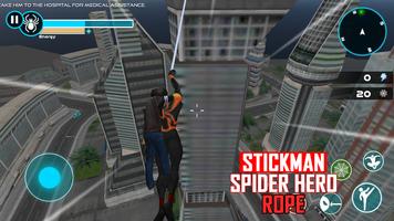Stickman Spider Hero Rope: Strange Stick Man Affiche