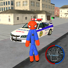 Stickman Spider Rope Hero Gangstar vegas Crime أيقونة