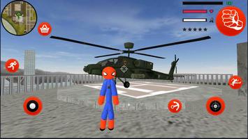 Stickman Spider Rope Hero Gangstar vegas Crime الملصق