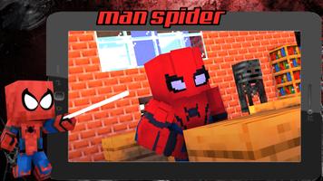 Spiderman mods minecraft addon Affiche
