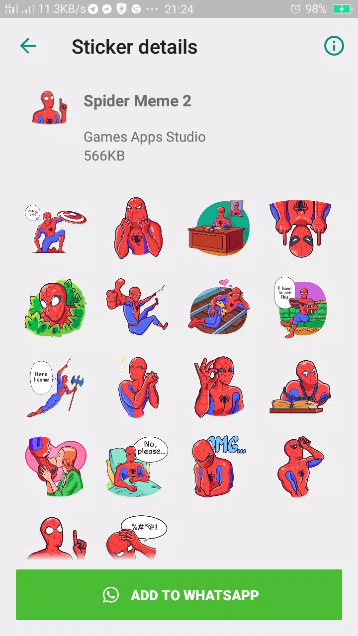College marge Voortdurende Spiderman Sticker For WhatsApp WAStickerApps APK for Android Download