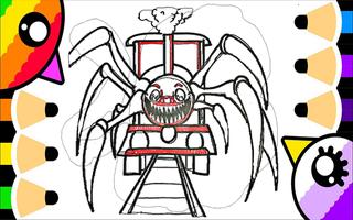 Coloriage de survie du train Affiche