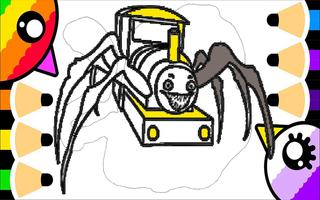 Spider Train Survival Coloring captura de pantalla 1
