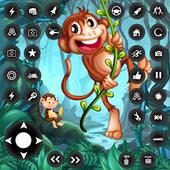 Gry małpa biegacz w dżungli ikona
