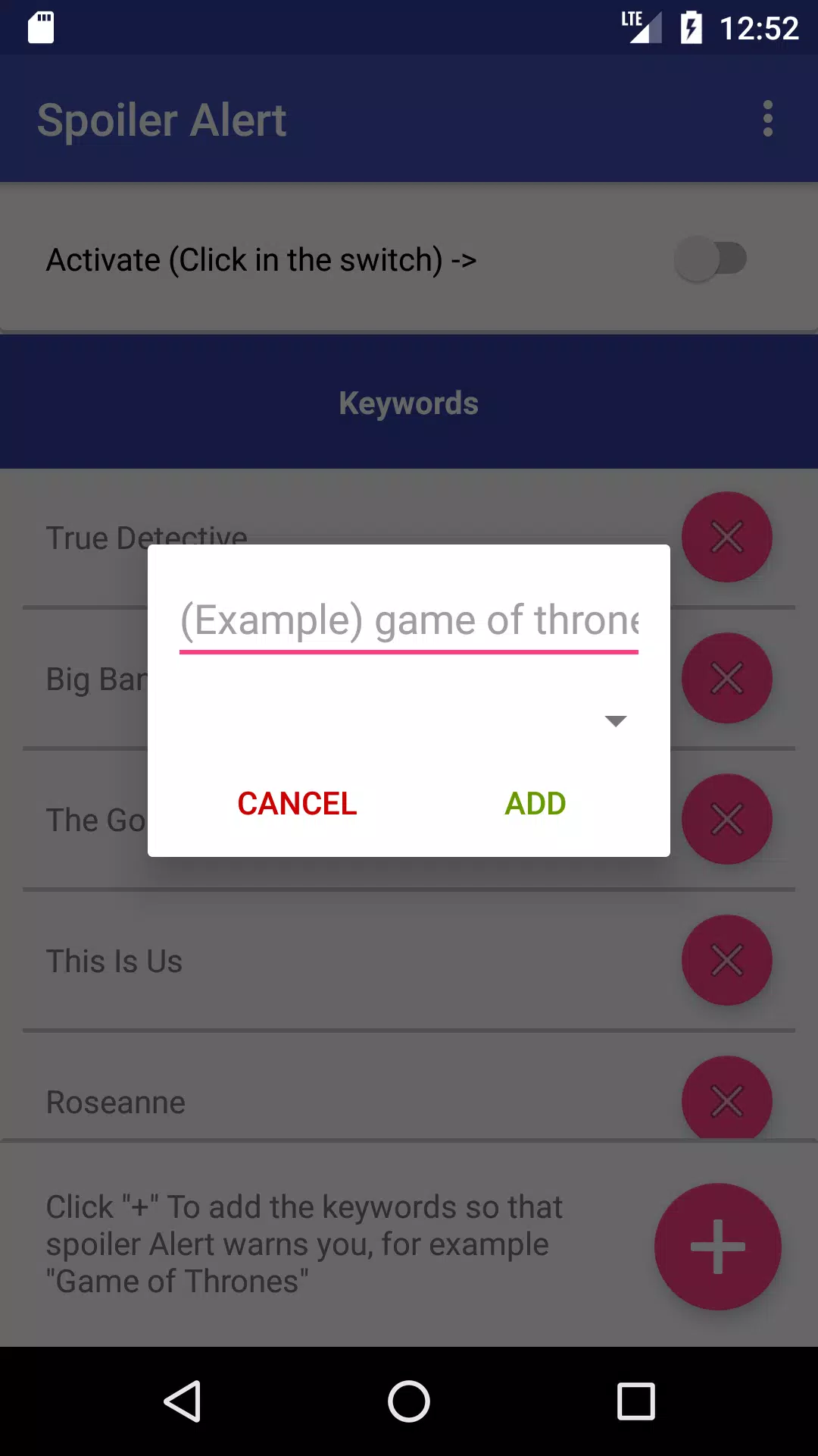 Spoiler Alert::Appstore for Android