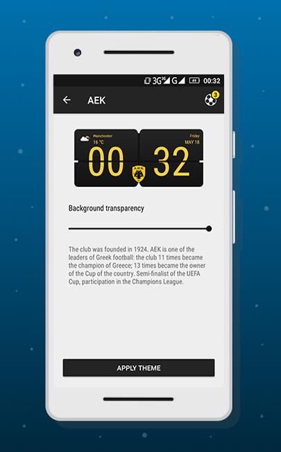 Android 用の 時計ウィジェットサッカー Apk をダウンロード