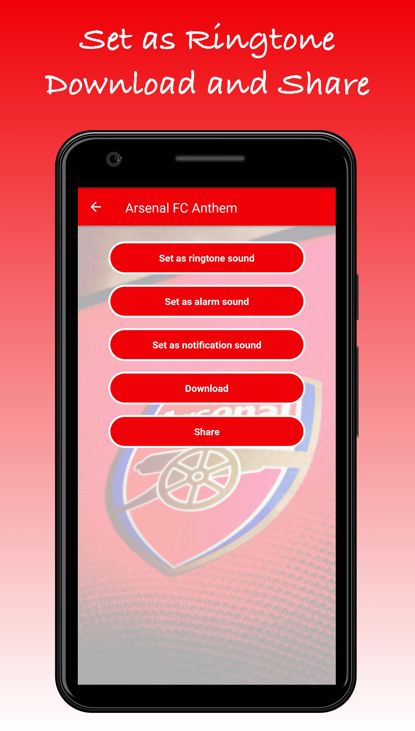 Tải xuống APK Nhạc chuông hình nền Arsenal cho Android