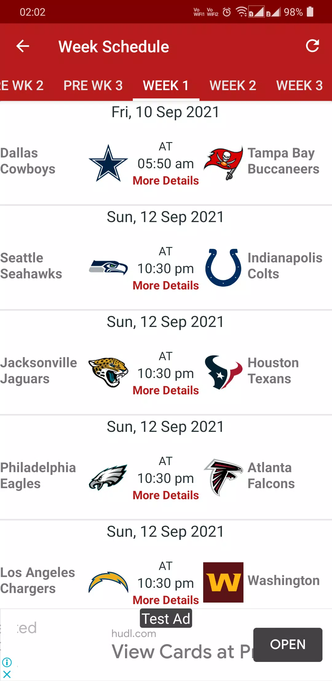 nfl games today 2022 scores
