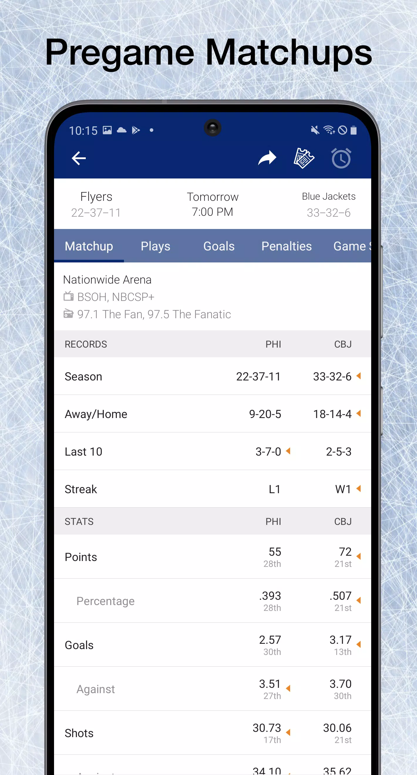Seguro Renacimiento Inmunizar Descarga de APK de Scores App: NHL Hockey Scores para Android
