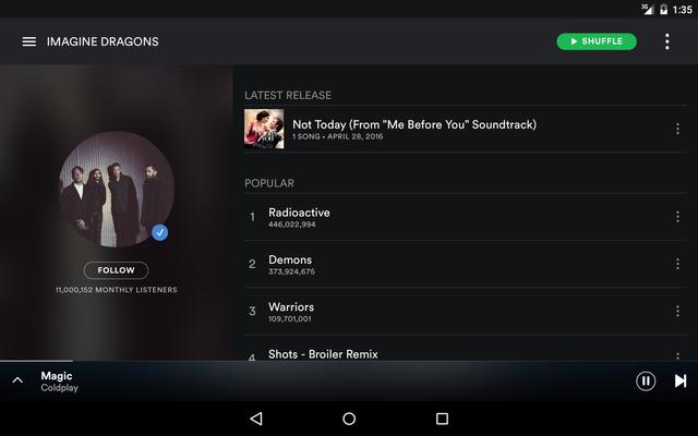 Spotify Screenshots