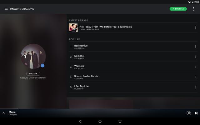 Spotify Screenshots