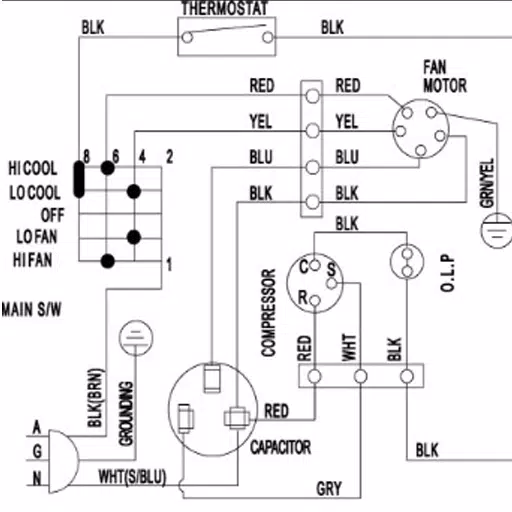 AC wiring diagram for Android - APK Download Window Air Conditioner Diagram APK Pure