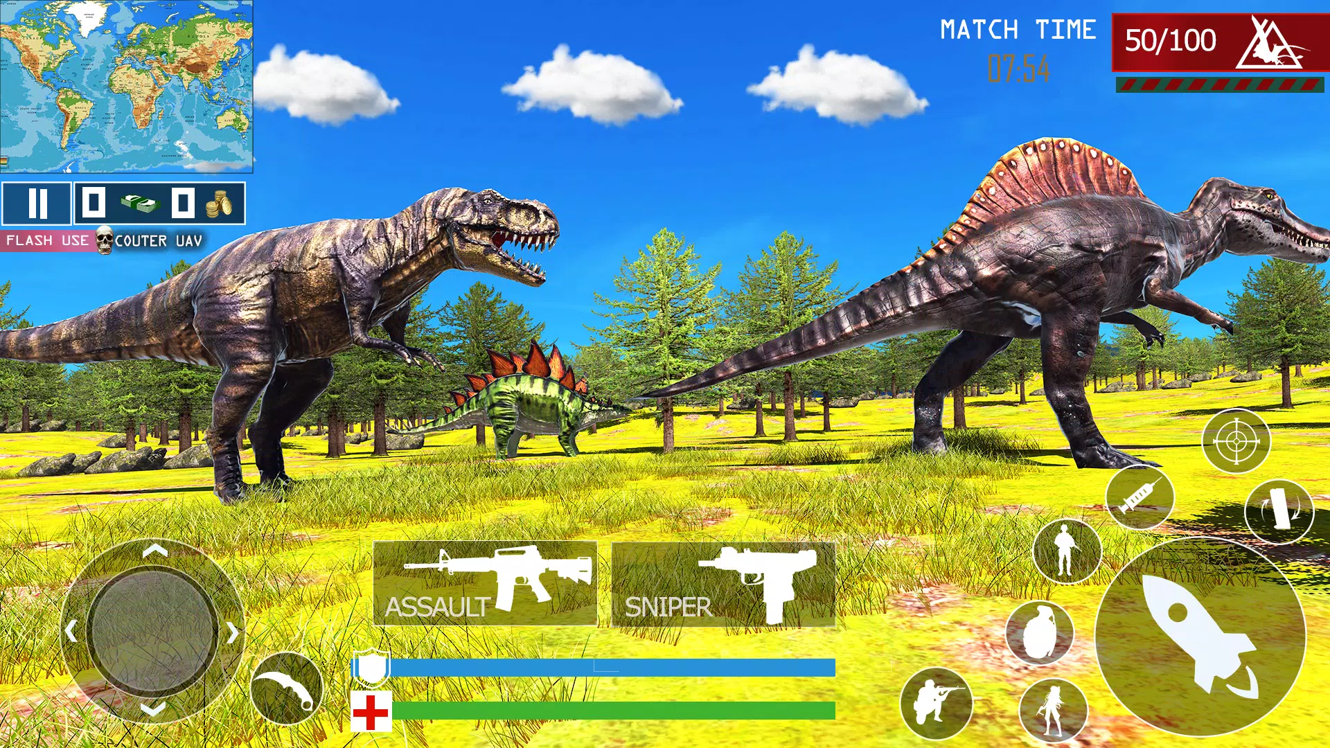 Download do APK de Dinossauros da selva caçador fps jogo de tiro para  Android