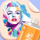 Spray Paint Art : Celebrity Painting Stencil Art biểu tượng