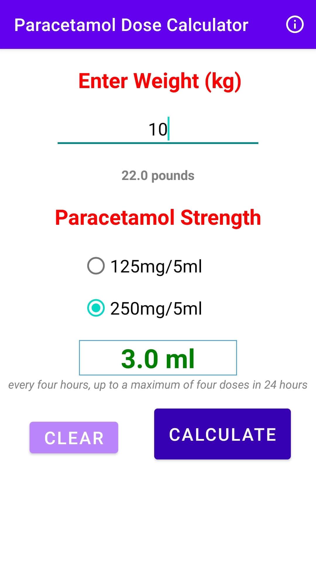Paracetamol Dose Calculator APK for Android Download