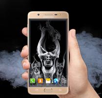 skull smoke live wallpaper 2018 Affiche