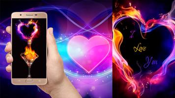 Neon love fire live wallpaper 2019 screenshot 1