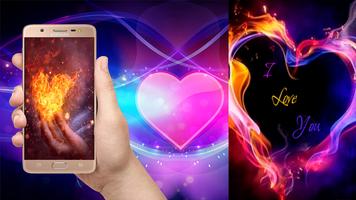 Neon love fire live wallpaper 2019 screenshot 2