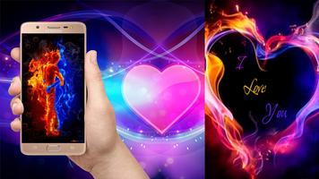 Neon love fire live wallpaper 2019 screenshot 3