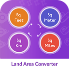Sqm, Sqkm, Square Miles, Square Feet Converter-icoon